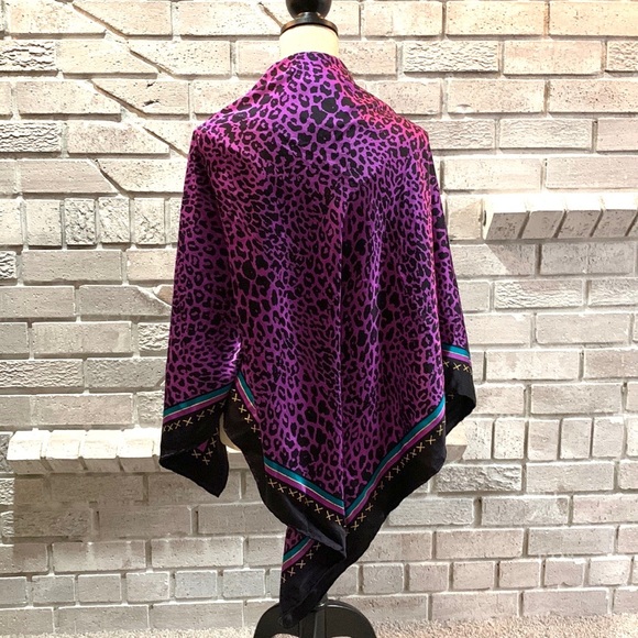 💗Dana Buchman Silk Scarf Wrap Oversized Vintage 1990s - Picture 4 of 5